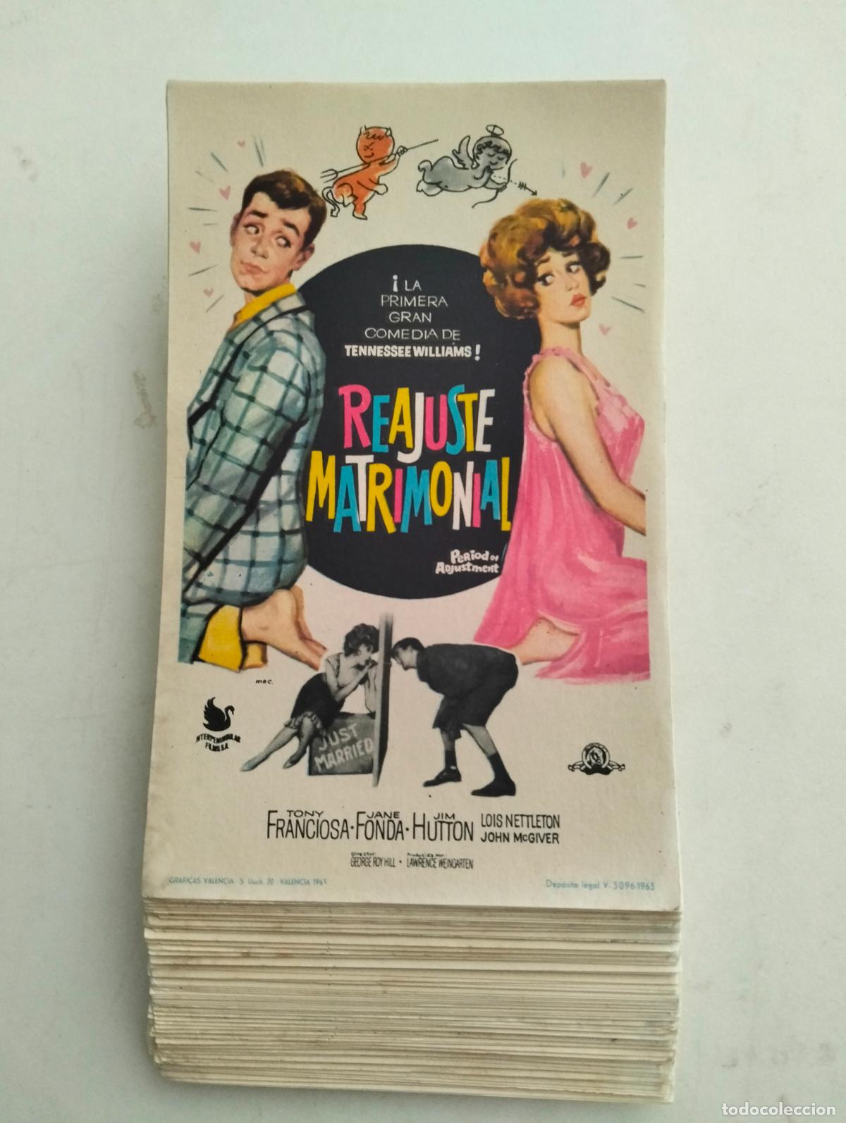 Cine: LOTE DE 100 FOLLETOS DE CIINE, REAJUSTE MATRIMONIAL