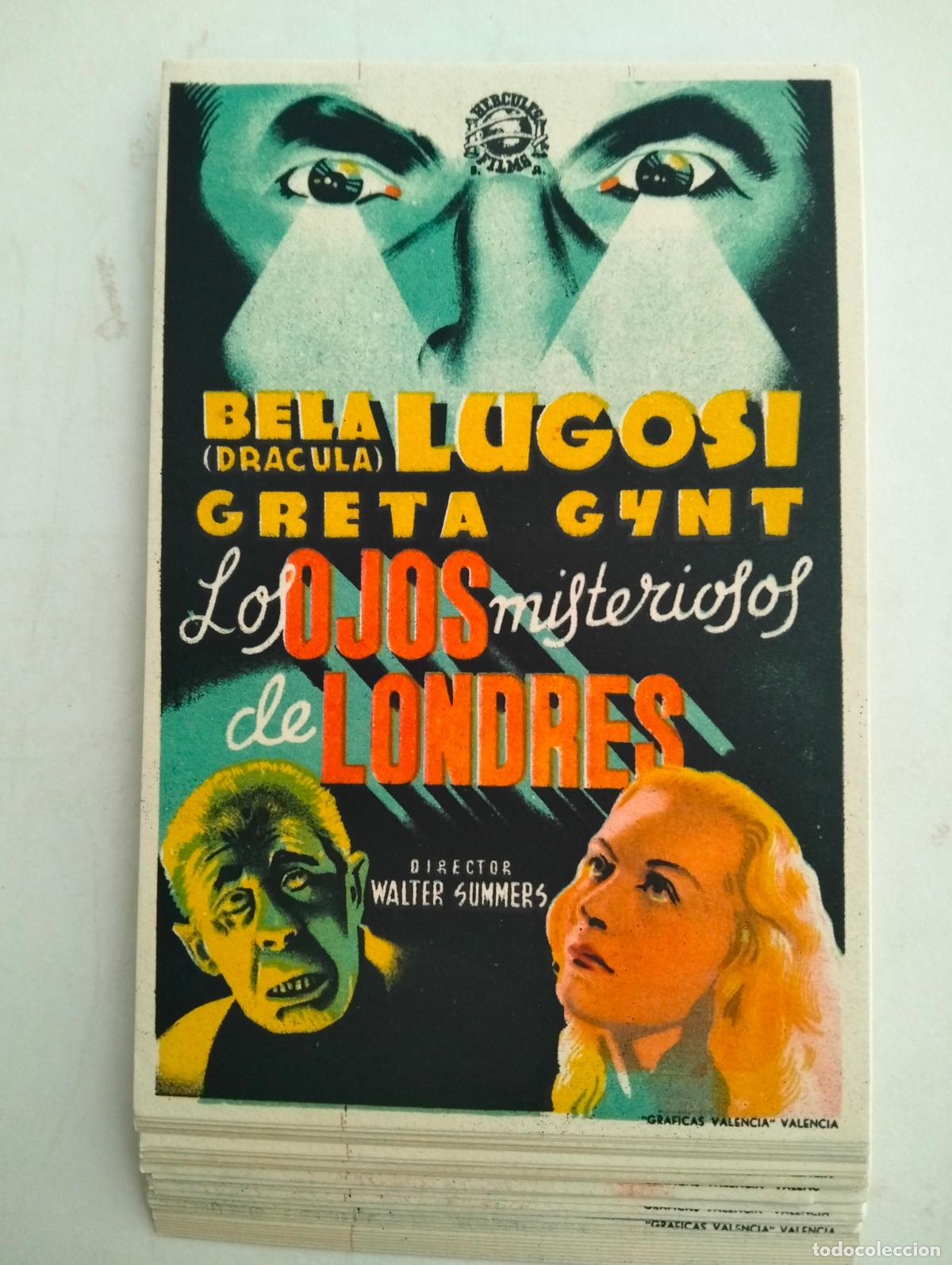 Cine: LOTE DE 32 FOLLETOS DE CIINE, LOS OJOS MISTERIOSOS DE LONDRES