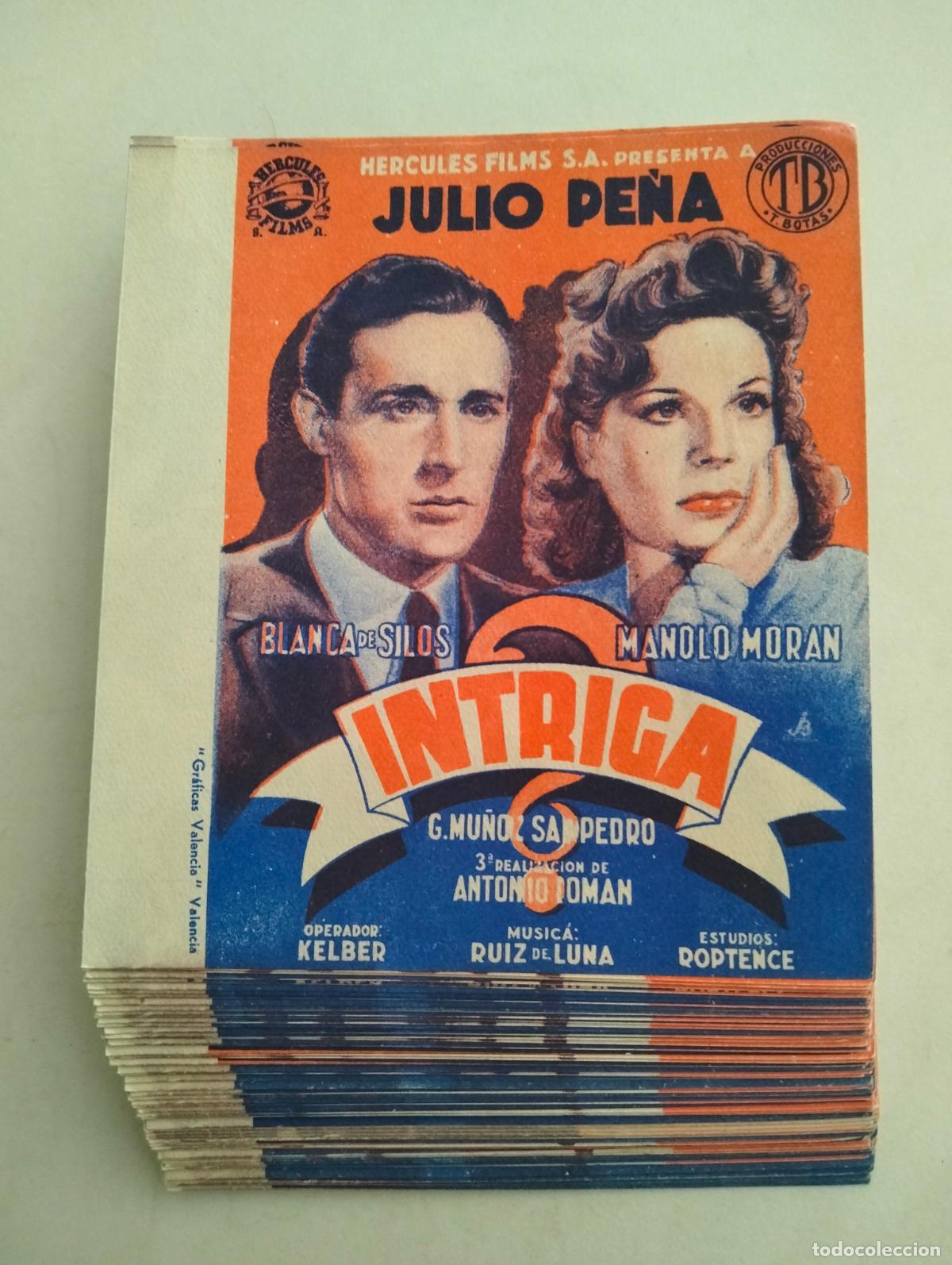 Cine: LOTE DE 50 FOLLETOS DE CINE DOBLE, INTRIGA CON JULIO PE&Ntilde;A