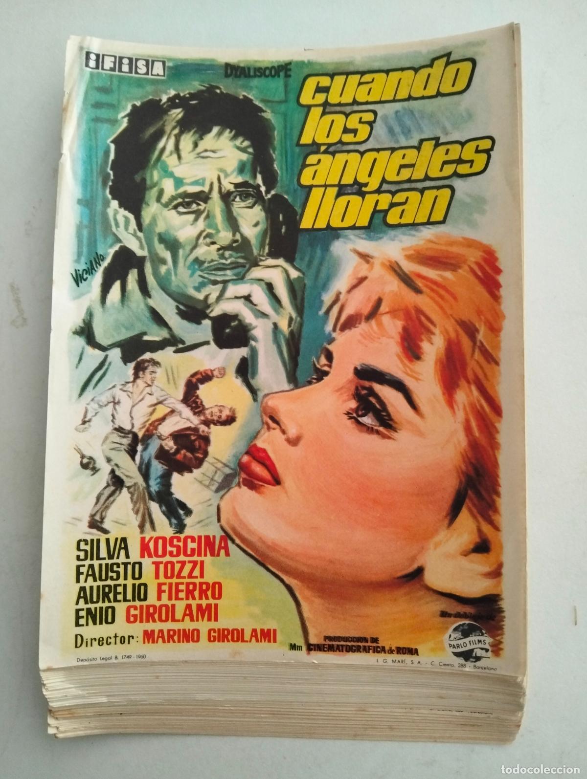 Cine: LOTE DE 48 FOLLETOS DE CINE DOBLE, CUANDO LOS ANGELES LLORAN