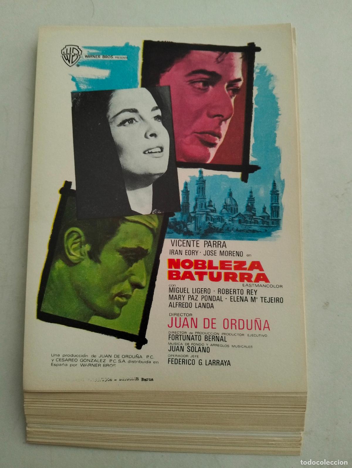 Cine: LOTE DE 46 FOLLETOS DE CINE, NOBLEZA BATURRA