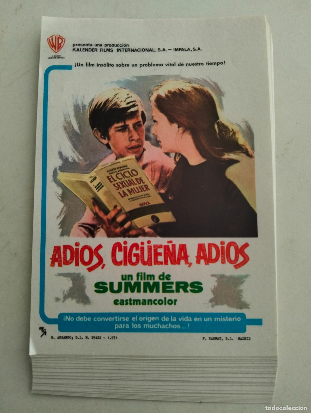 Cine: LOTE DE 39 FOLLETOS DE CINE, ADIOS, CIGUE&Ntilde;A, ADIOS