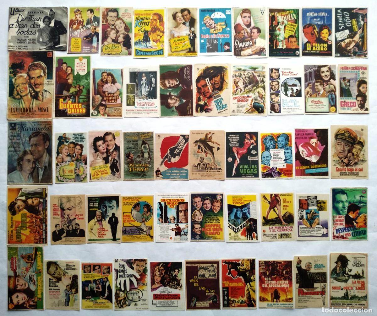 Cine: 50 PROGRAMAS VARIADOS, LOTE N&ordm; 264. ( 12 CON EL DORSO IMPRESO).