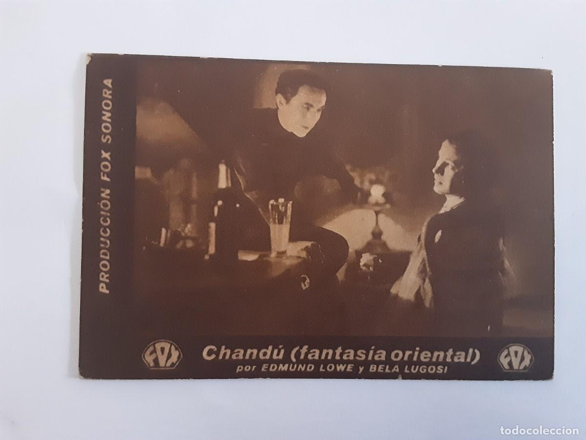 Cine: Tarjeta Fox Chand&uacute; fantas&iacute;a oriental, con Bela Lugosi, regalo de otra recortada