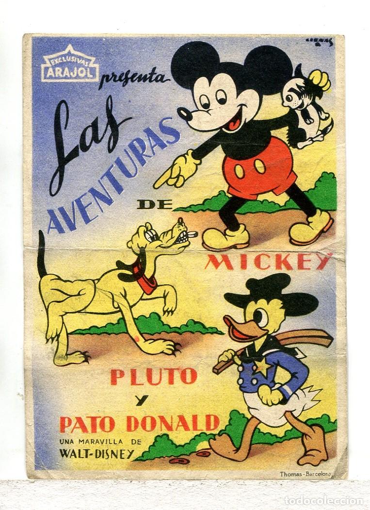 Cine: LAS AVENTURAS DE MICKEY, PLUTO Y PATO DONALD. DIBUJOS ANIMADOS.