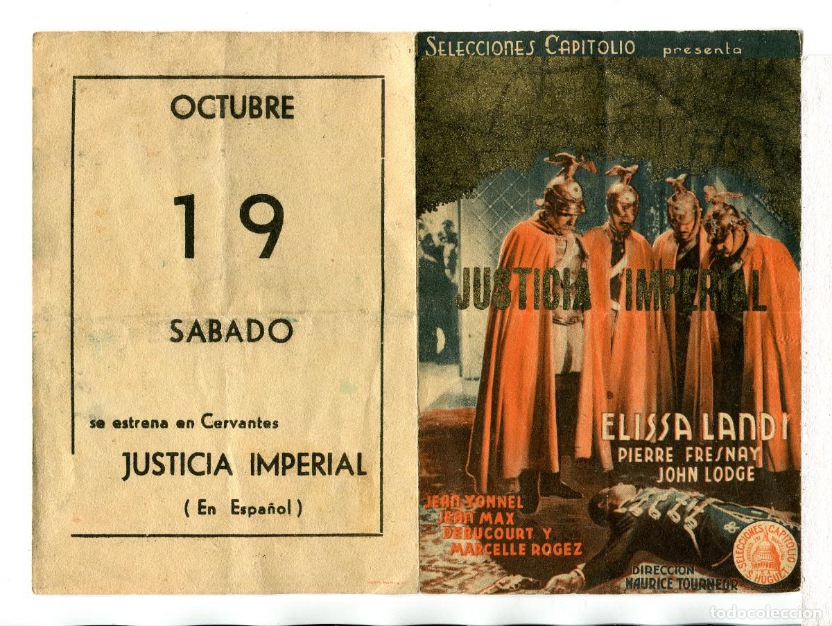 Cine: JUSTICIA IMPERIAL, con Elissa Landi.