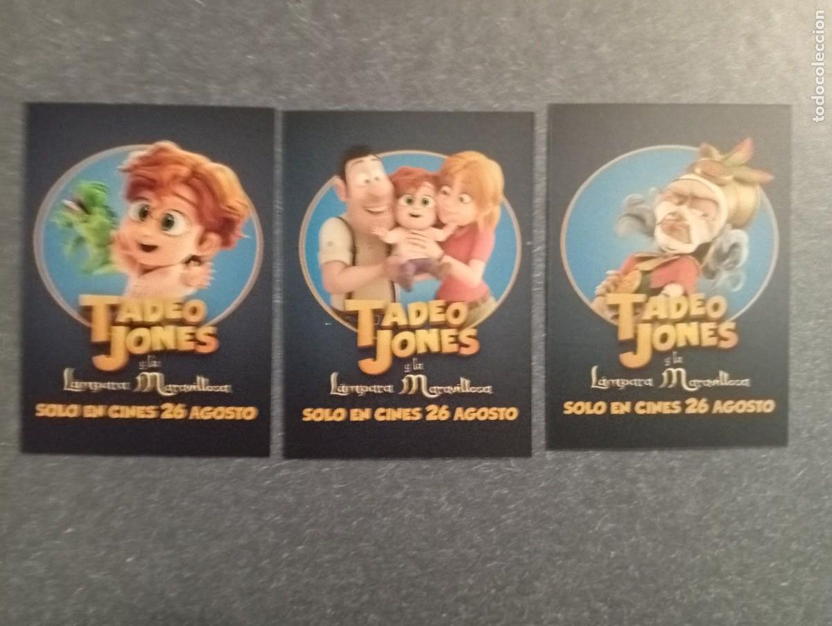 Cine: 3 FANCARD DE *&rdquo; TADEO JONES **. 9 x 6.5 CMS