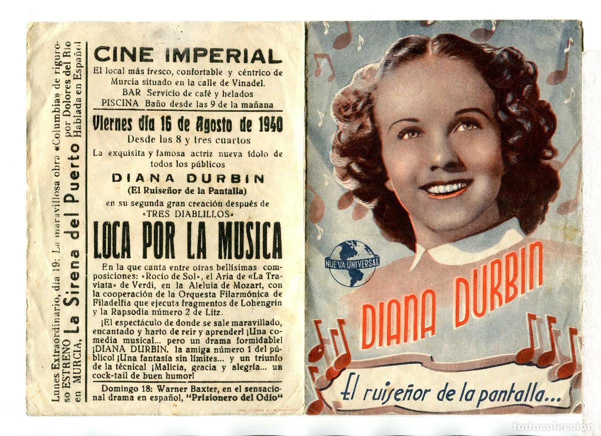 Cine: LOCA POR LA M&Uacute;SICA, con Diana Durbin.