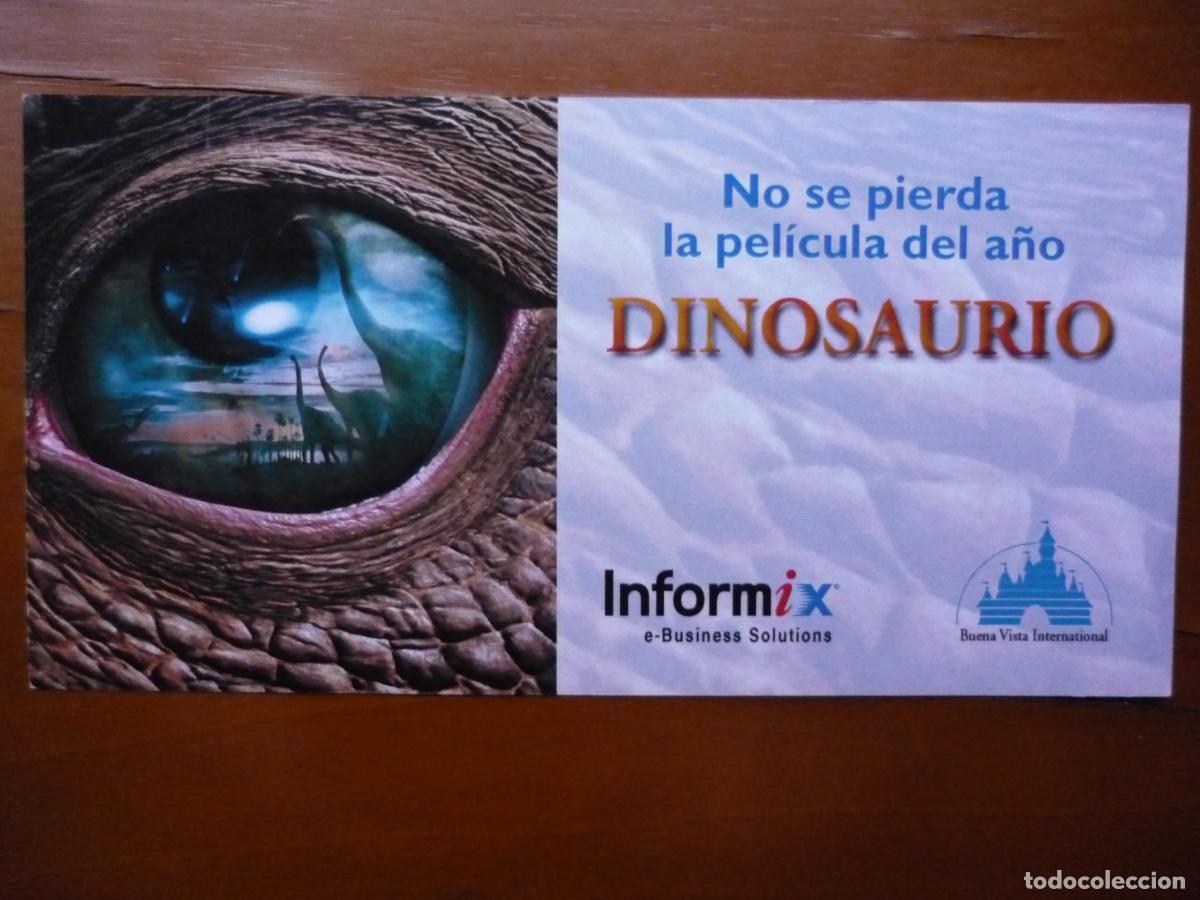 Cine: dinosaurio - folleto mano invitacion preestreno - animacion walt disney