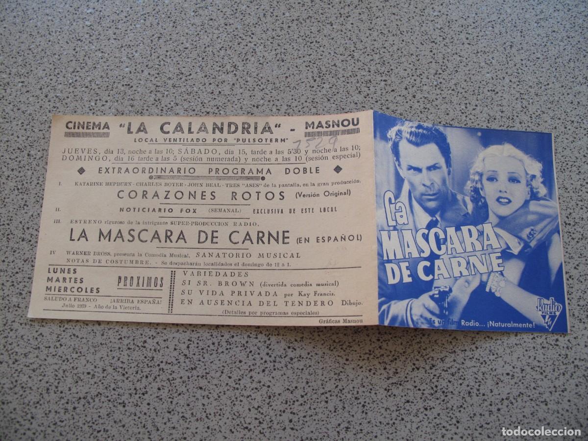 Cine: PROGRAMA DE MANO ORIGINAL EL DE LA FOTO