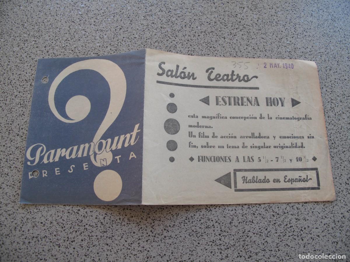 Cine: PROGRAMA DE MANO ORIGINAL EL DE LA FOTO