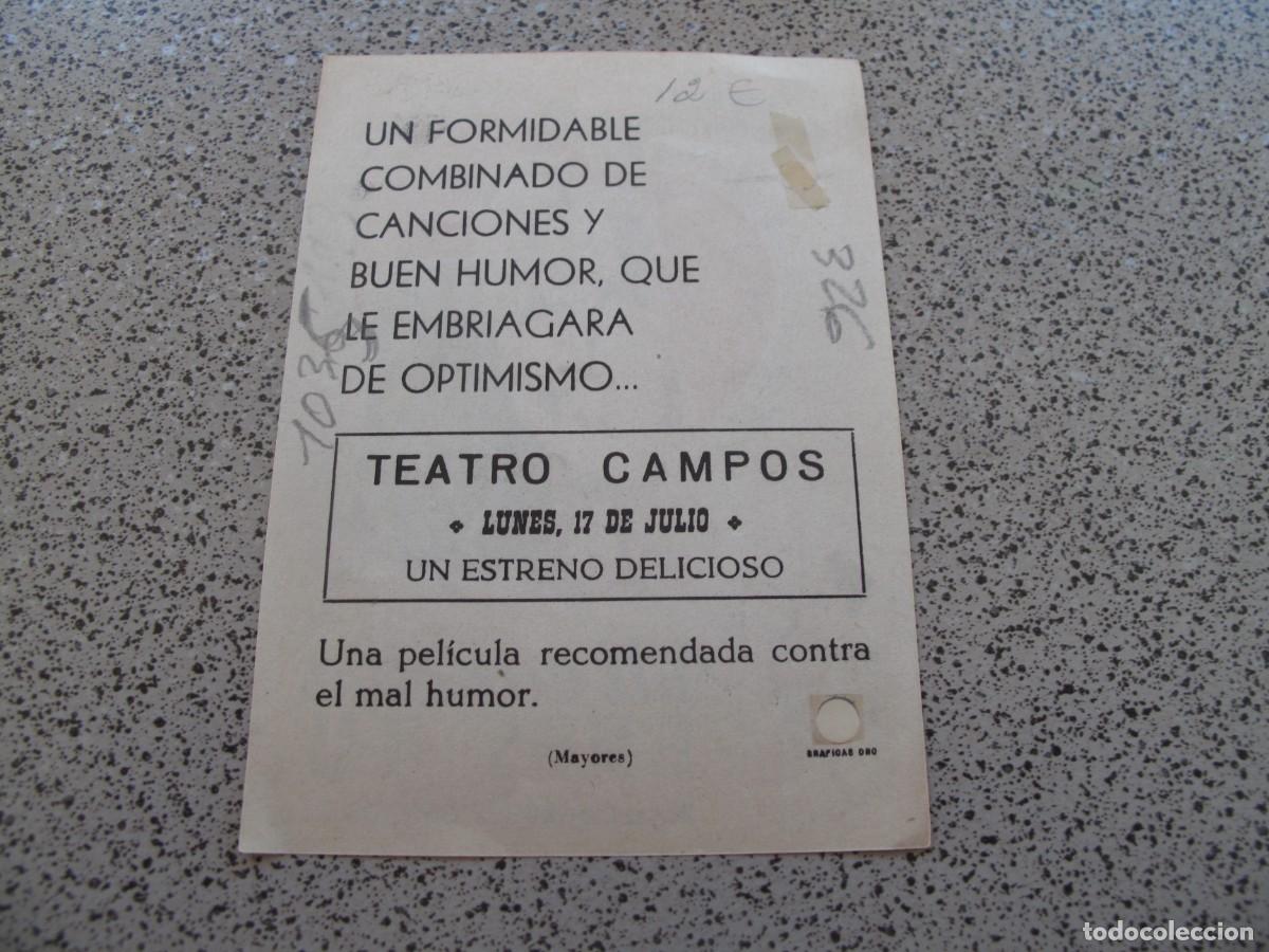 Cine: PROGRAMA DE MANO ORIGINAL EL DE LA FOTO - Foto 2