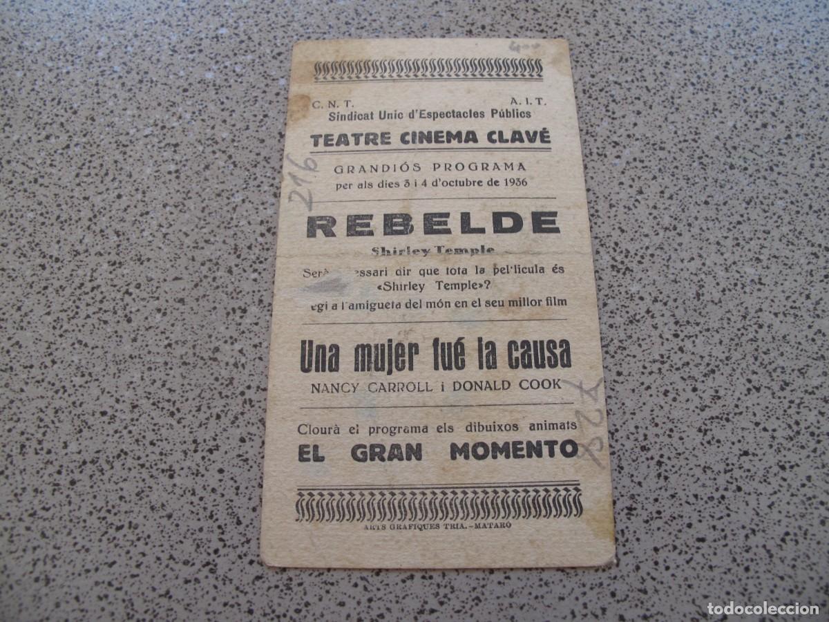 Cine: PROGRAMA DE MANO ORIGINAL EL DE LA FOTO - Foto 2