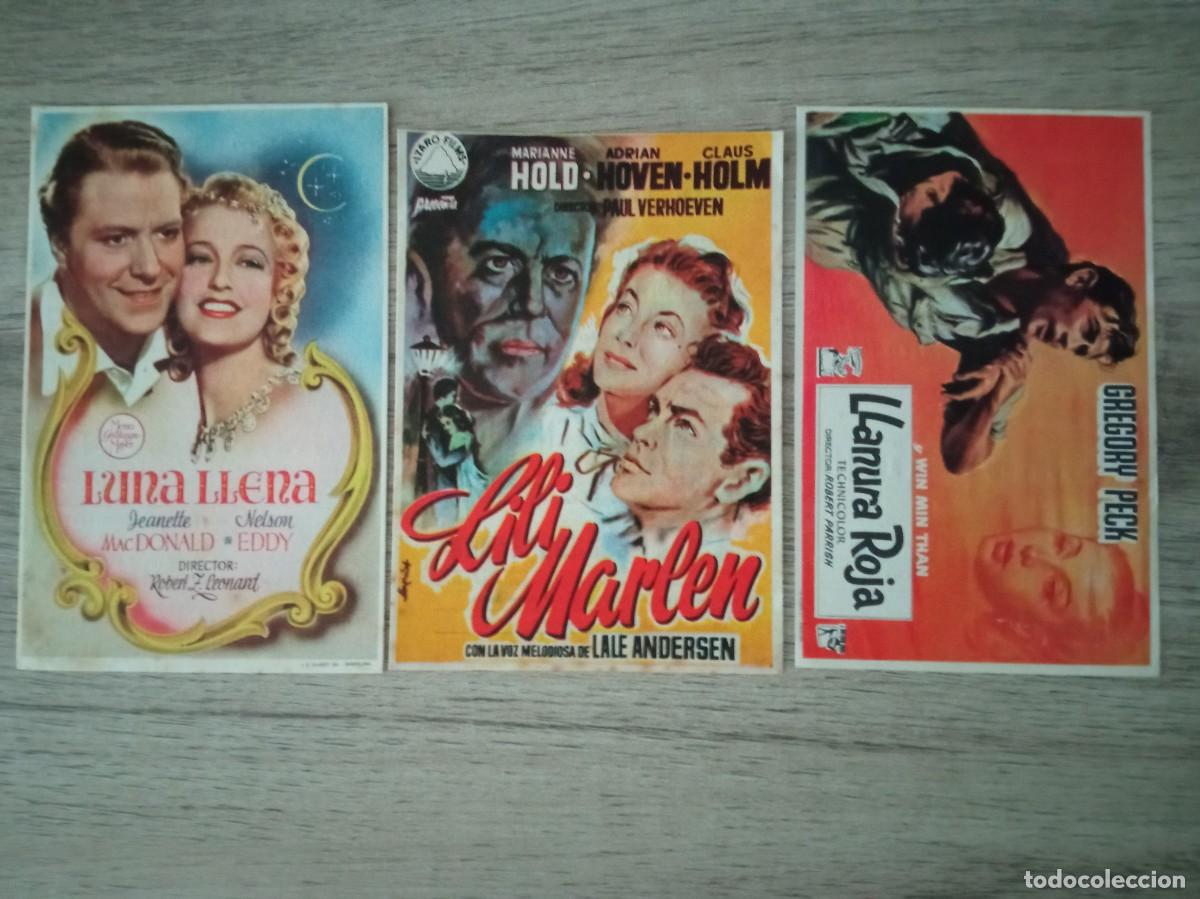 Cine: VALLS, LUNA LLENA, LILI MARLEN Y LLANURA ROJA, TRES FOLLETOS DE CINES DE ESTA CIUDAD DE TARRAGONA