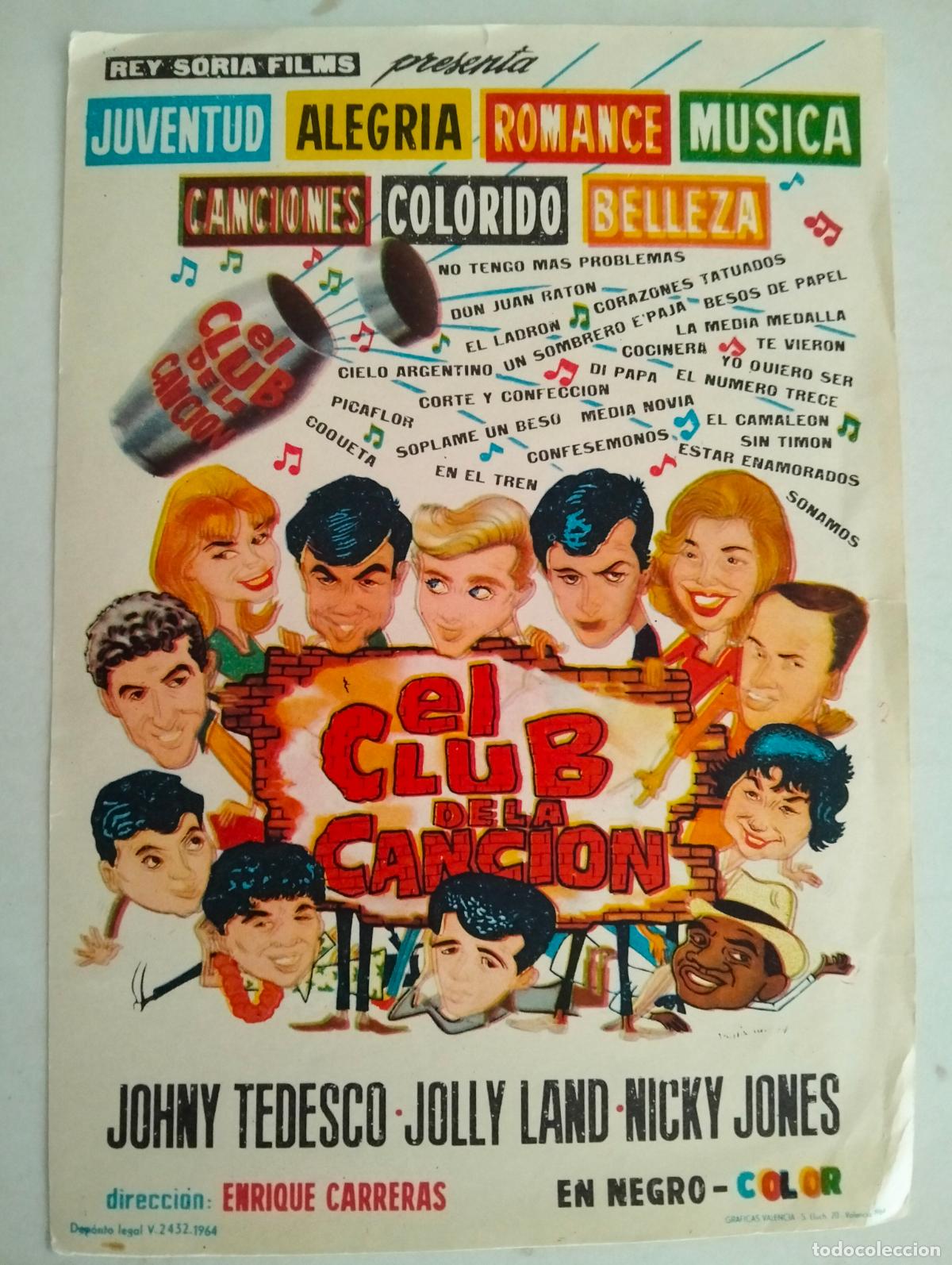 Cine: FOLLETO DE CINE, EL CLUB DE LA CANCION