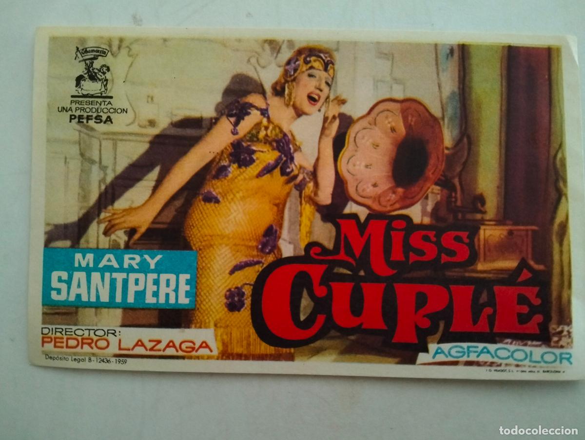 Cine: FOLLETO DE CINE, MISS CUPLE CON MARY SANTPERE