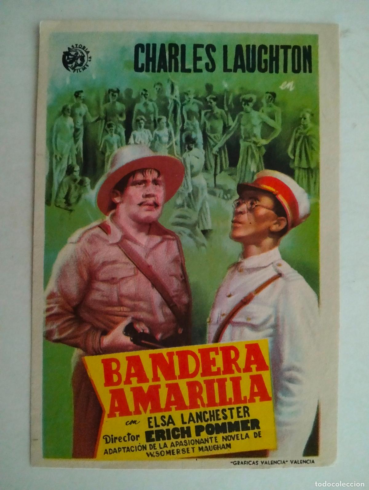 Cine: FOLLETO DE CINE, BANDERA AMARILLA CON CHARLES LAUGHTON