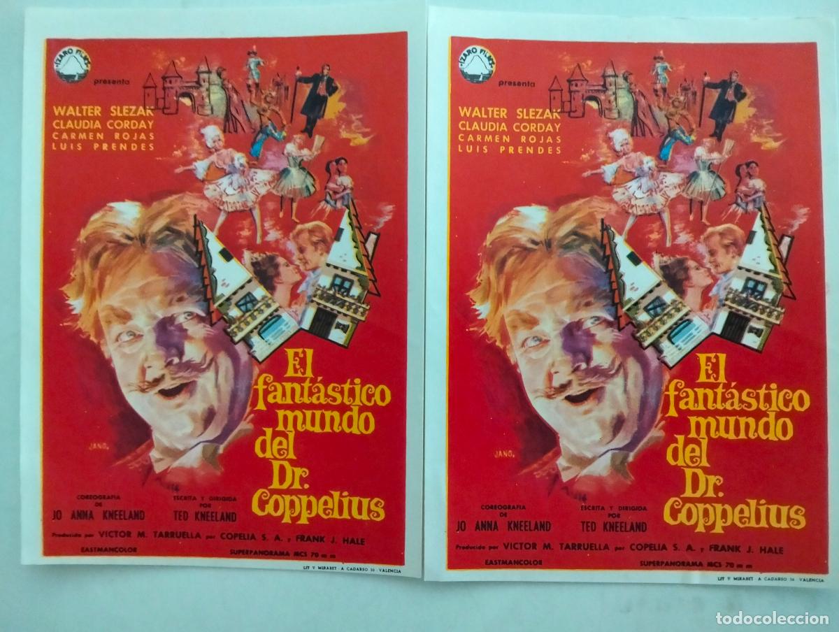 Cine: 2 FOLLETOS DE CINE, EL FANTASTICO MUNDO DEL DR. COPPELIUS