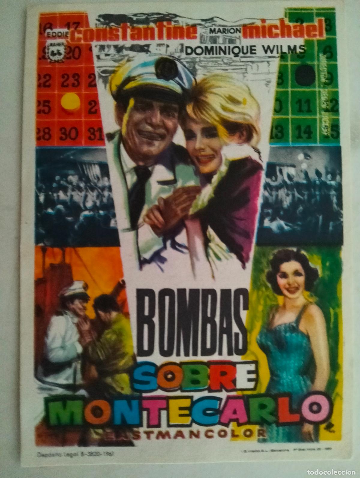 Cine: FOLLETO DE CINE, BOMBAS SOBRE MONTECARLO