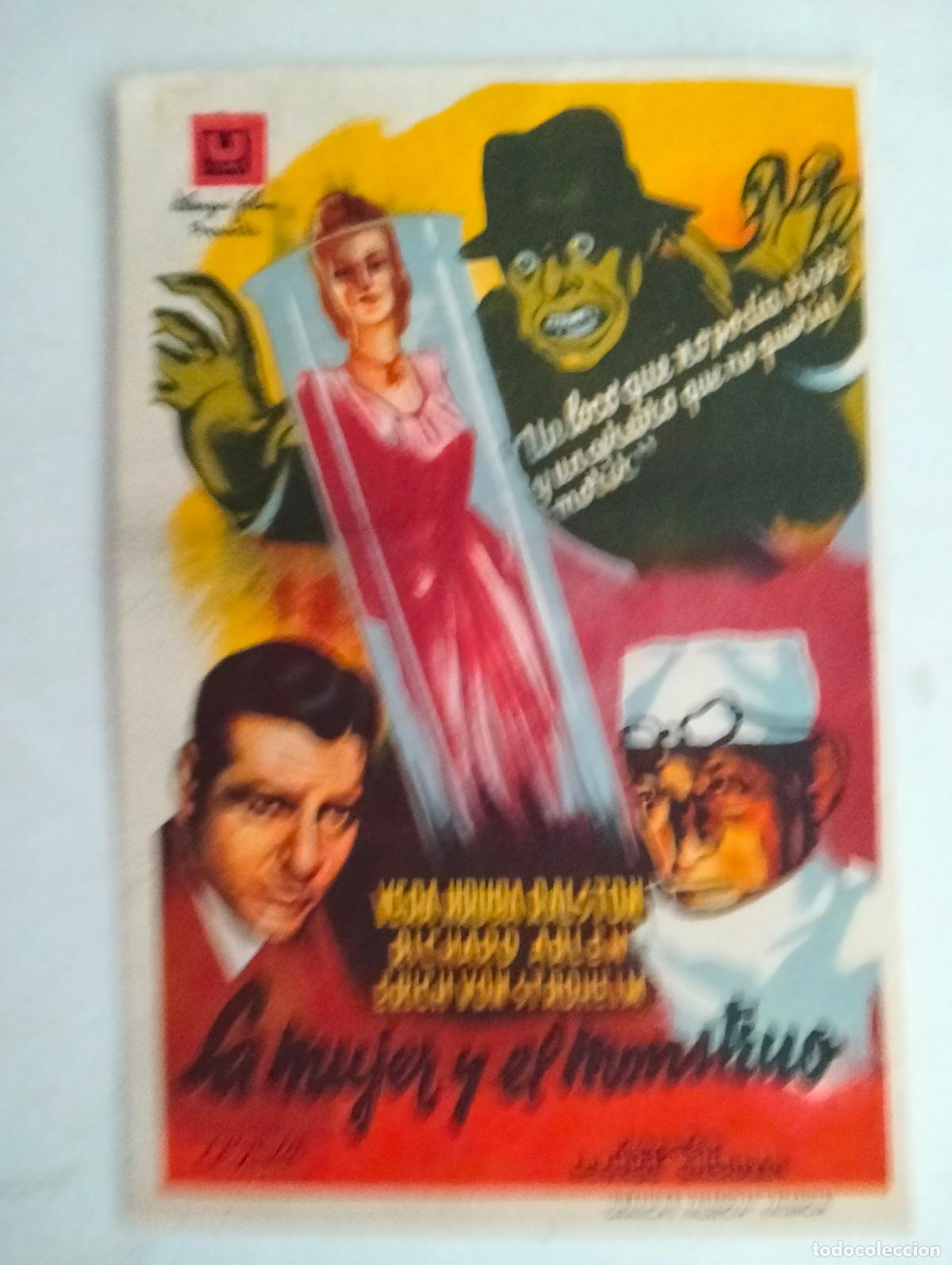 Cine: FOLLETO DE CINE, LA MUJER Y EL MOSTRUO