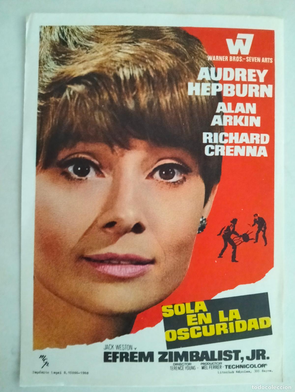Cine: FOLLETO DE CINE, SOLA EN LA OSCURIDAD