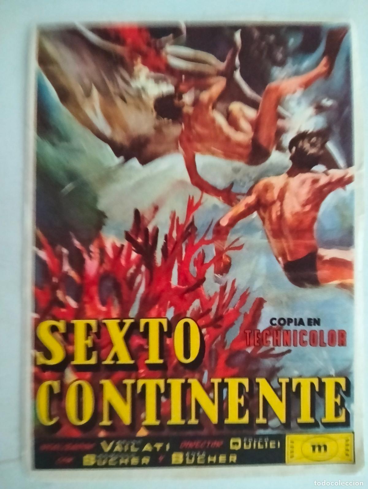 Cine: FOLLETO DE CINE, SEXTO CONTINENTE