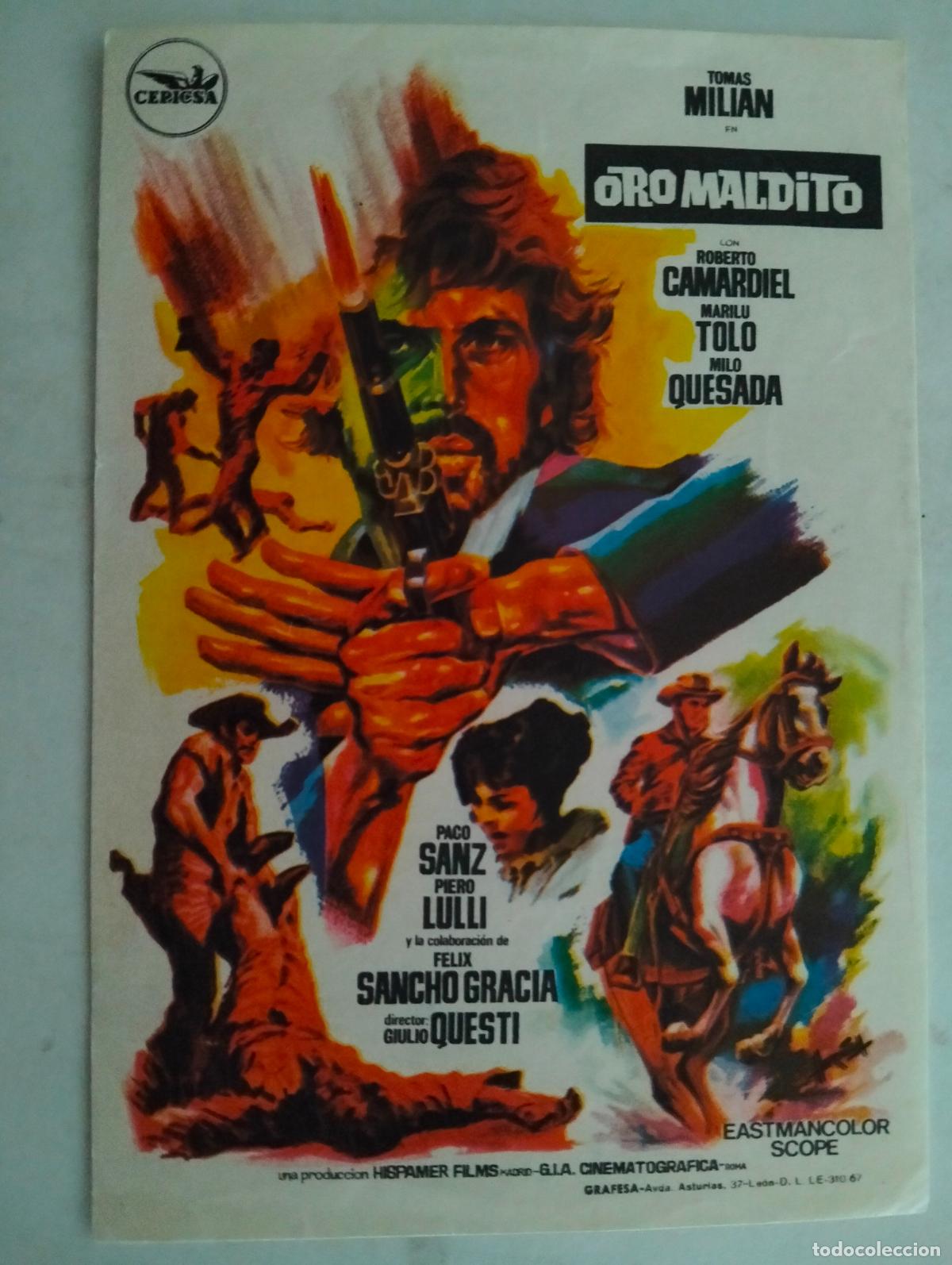 Cine: FOLLETO DE CINE, ORO MALDITO