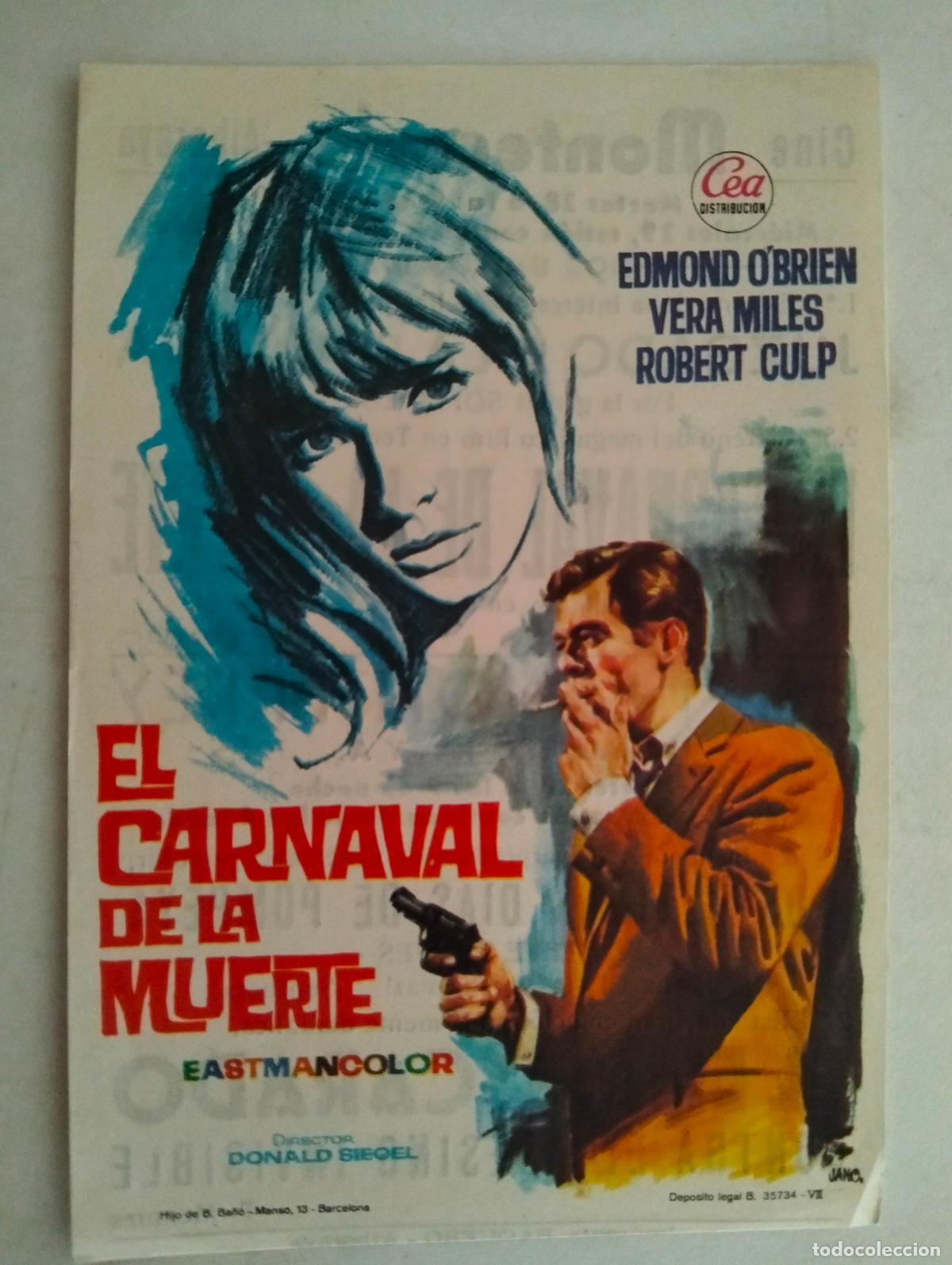 Cine: FOLLETO DE CINE, EL CARNAVAL DE LA MUERTE, PUBLICIDAD CINE MONTECARLO