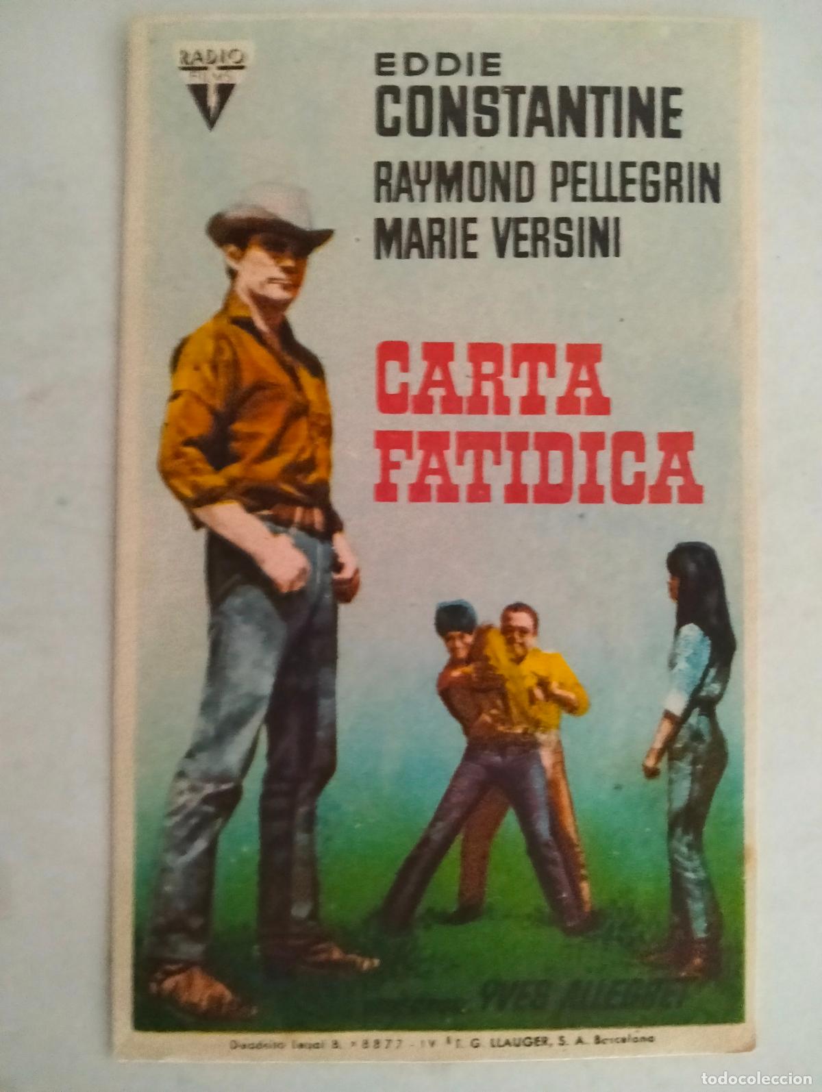Cine: FOLLETO DE CINE, CARTA FATIDICA