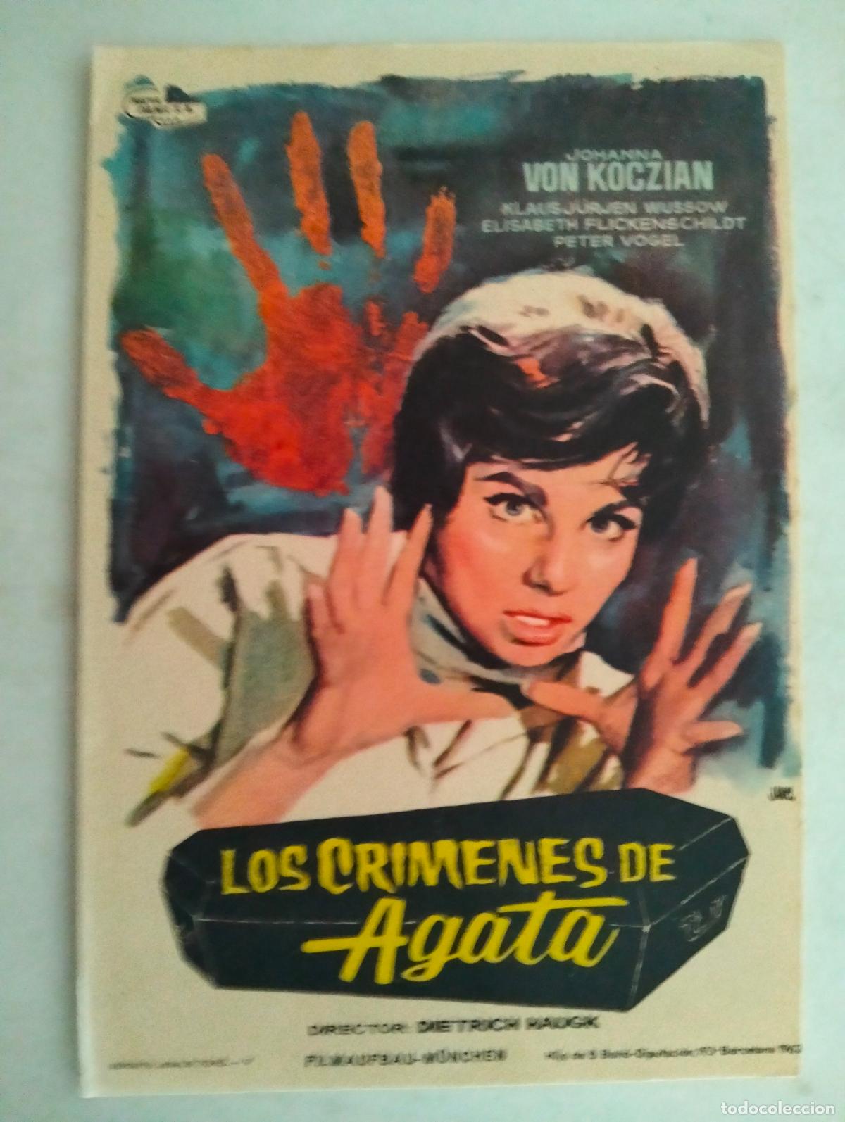 Cine: FOLLETO DE CINE, LOS CRIMENES DE AGATA