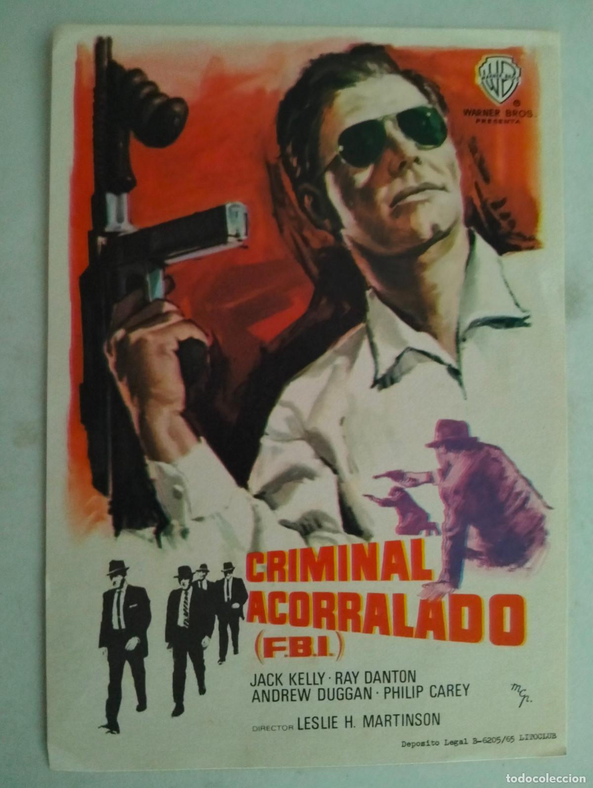 Cine: FOLLETO DE CINE, CRIMINAL ACORRALADO