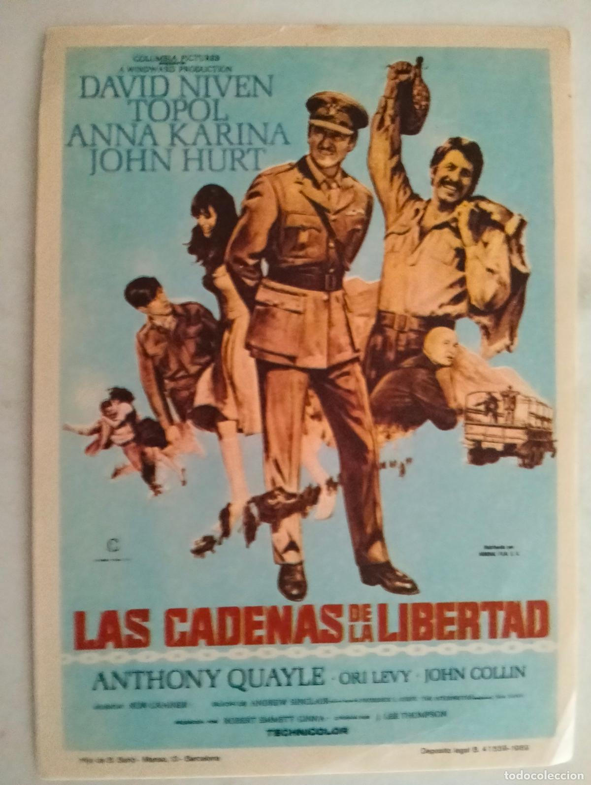 Cine: FOLLETO DE CINE, LAS CADENAS DE LA LIBERTAD