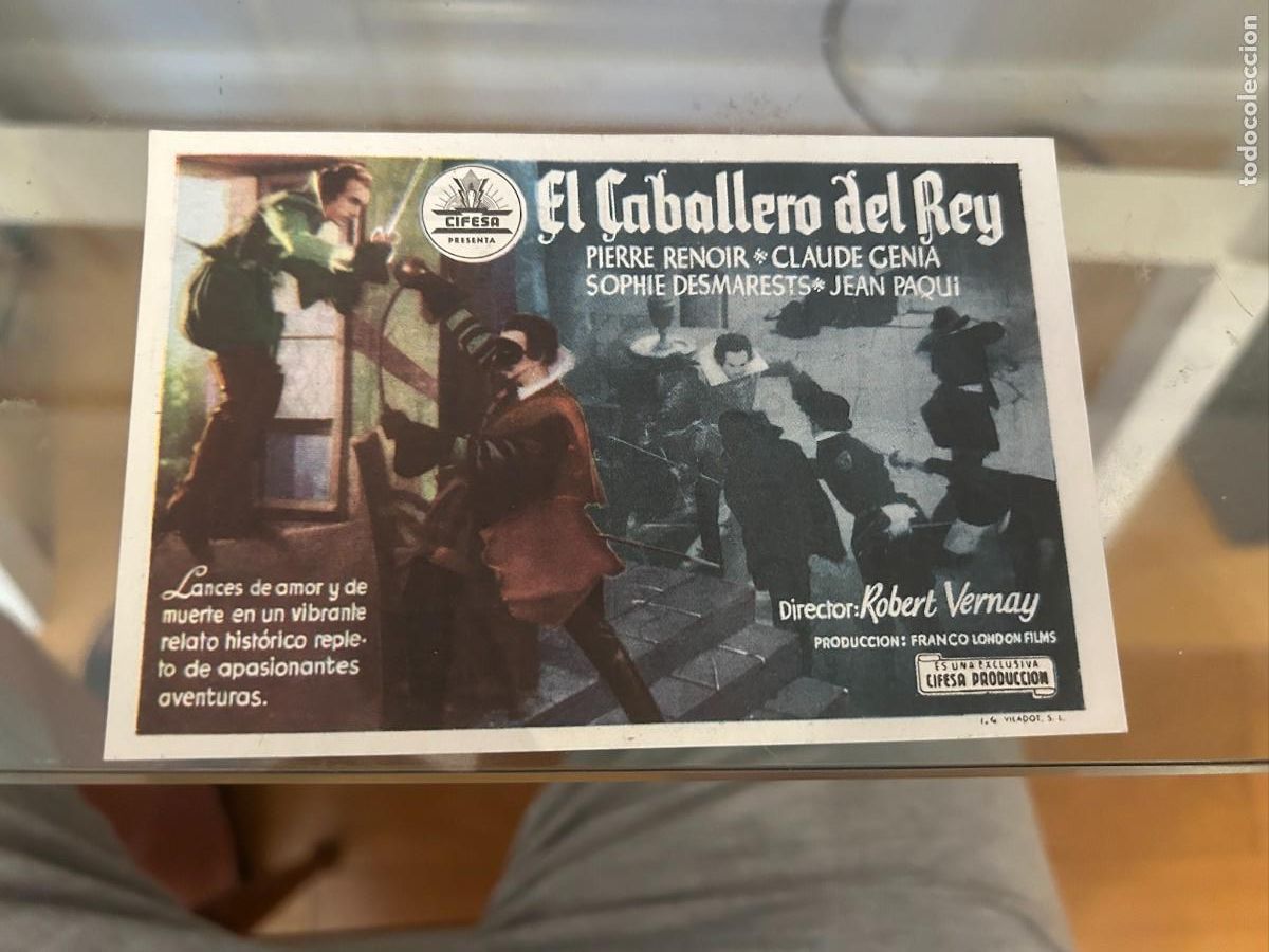 Cine: 1327 el caballero del rey cine lido don benito con publicidad buen estado