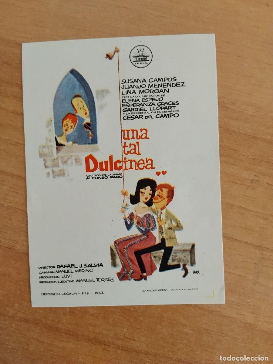  Flyers Publicitaires de films Anciens: TURQUE-PROGRAMA DE LA PELICULA --UNA TAL DULCINEA