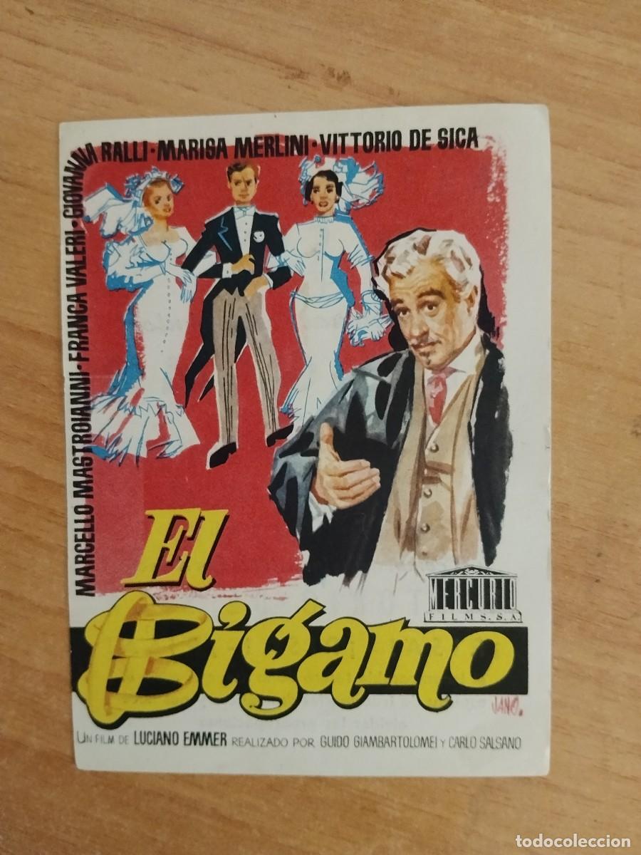 Cine: TURQUE-PROGRAMA DE LA PELICULA --EL BIGAMO ct