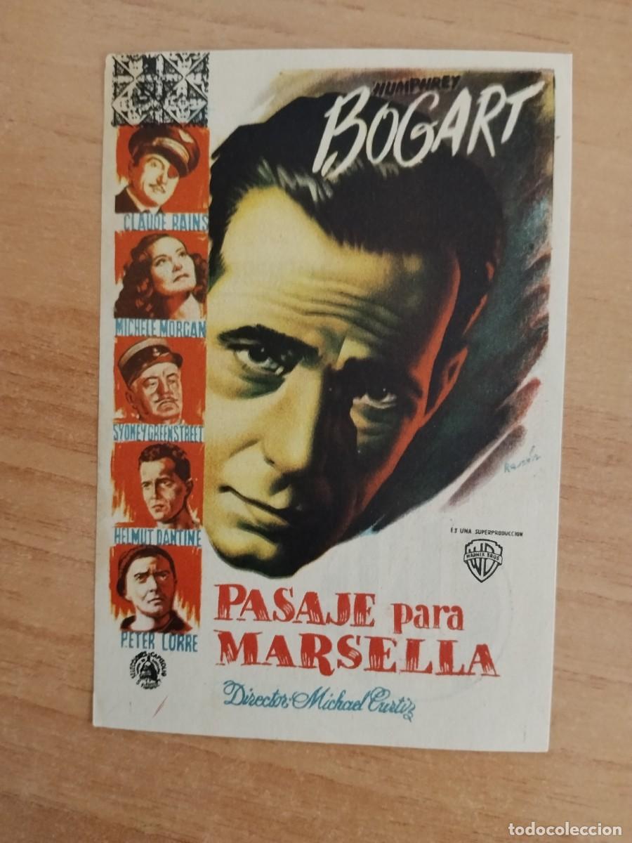  Flyers Publicitaires de films Anciens: TURQUE-PROGRAMA DE LA PELICULA --PASAJE PARA MARSELLA ct
