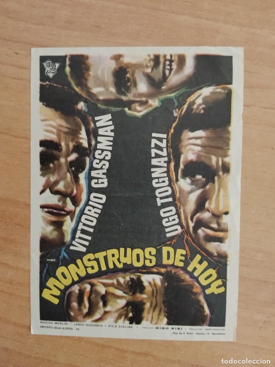  Flyers Publicitaires de films Anciens: TURQUE-PROGRAMA DE LA PELICULA --MONSTRUOS DE HOY ct