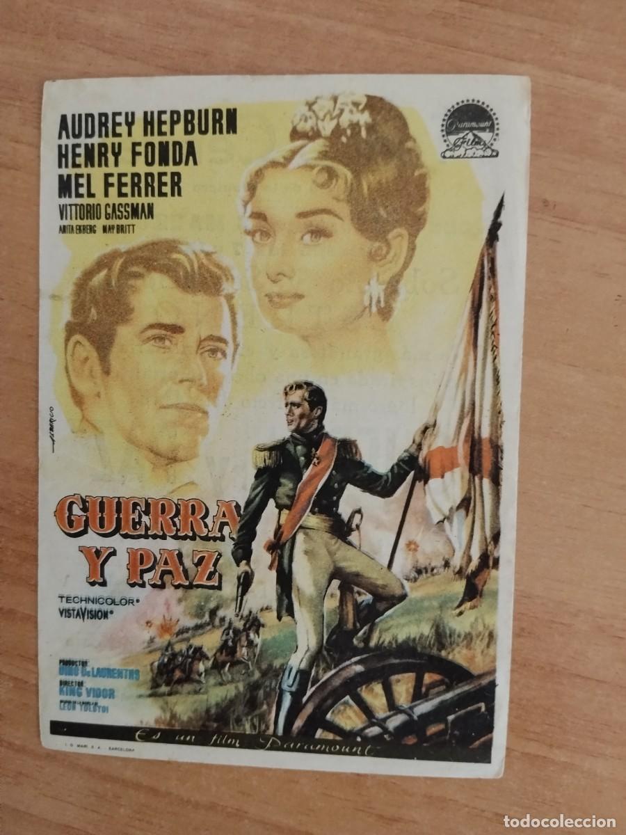  Flyers Publicitaires de films Anciens: TURQUE-PROGRAMA DE LA PELICULA --GUERRA Y PAZ ct