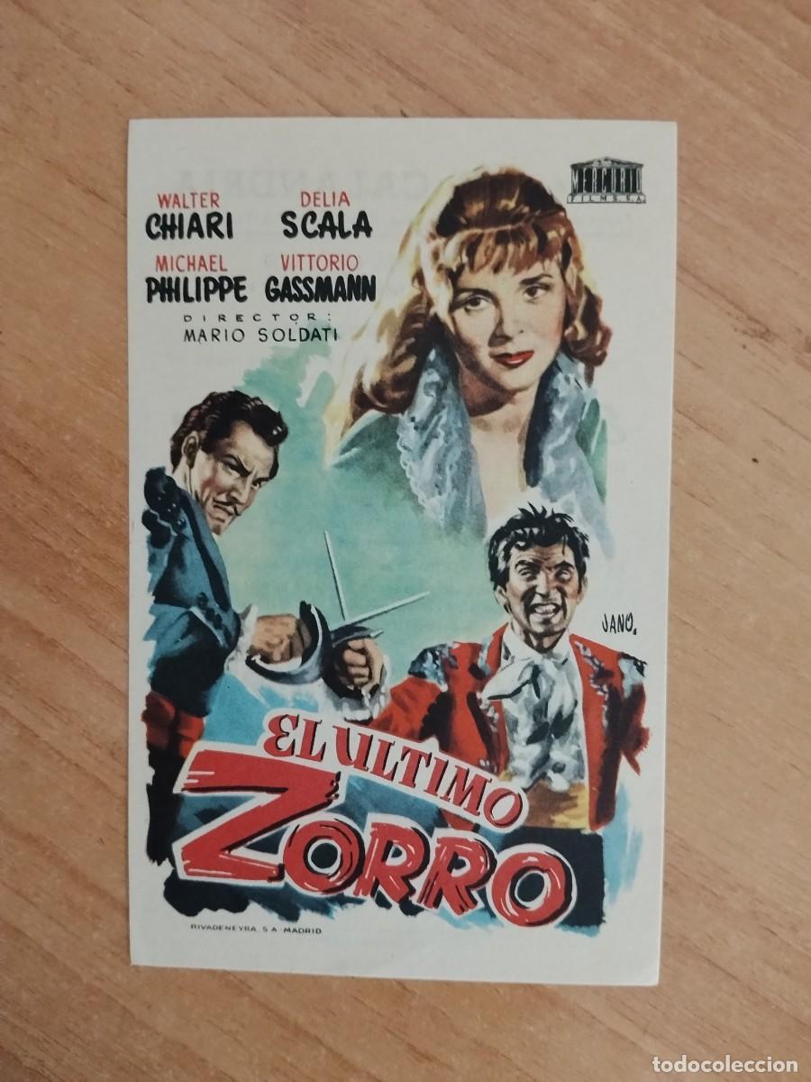  Flyers Publicitaires de films Anciens: TURQUE-PROGRAMA DE LA PELICULA --EL ULTIMO ZORRO ct