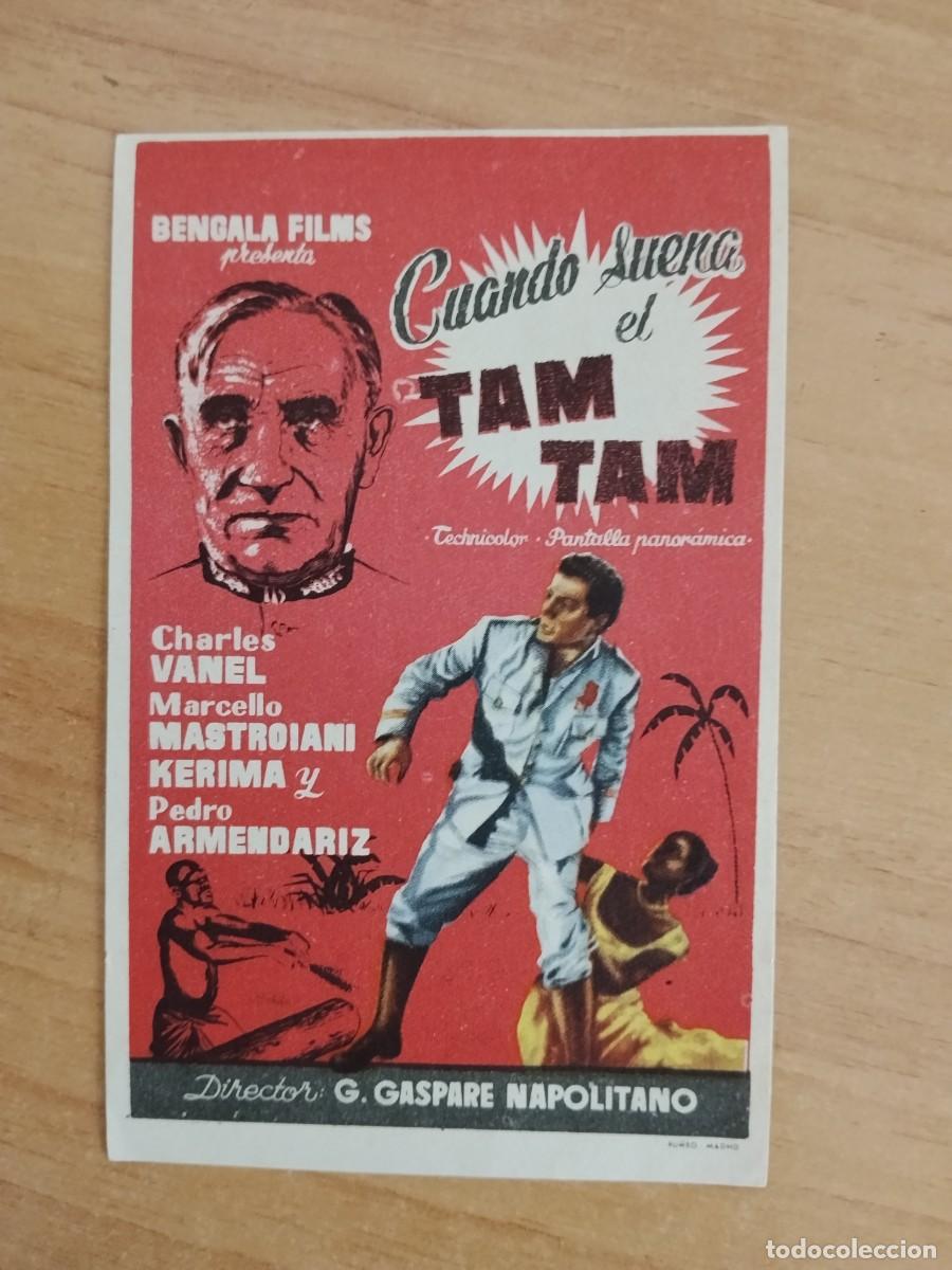  Flyers Publicitaires de films Anciens: TURQUE-PROGRAMA DE LA PELICULA --CUANDO SUENA EL TAM TAM
