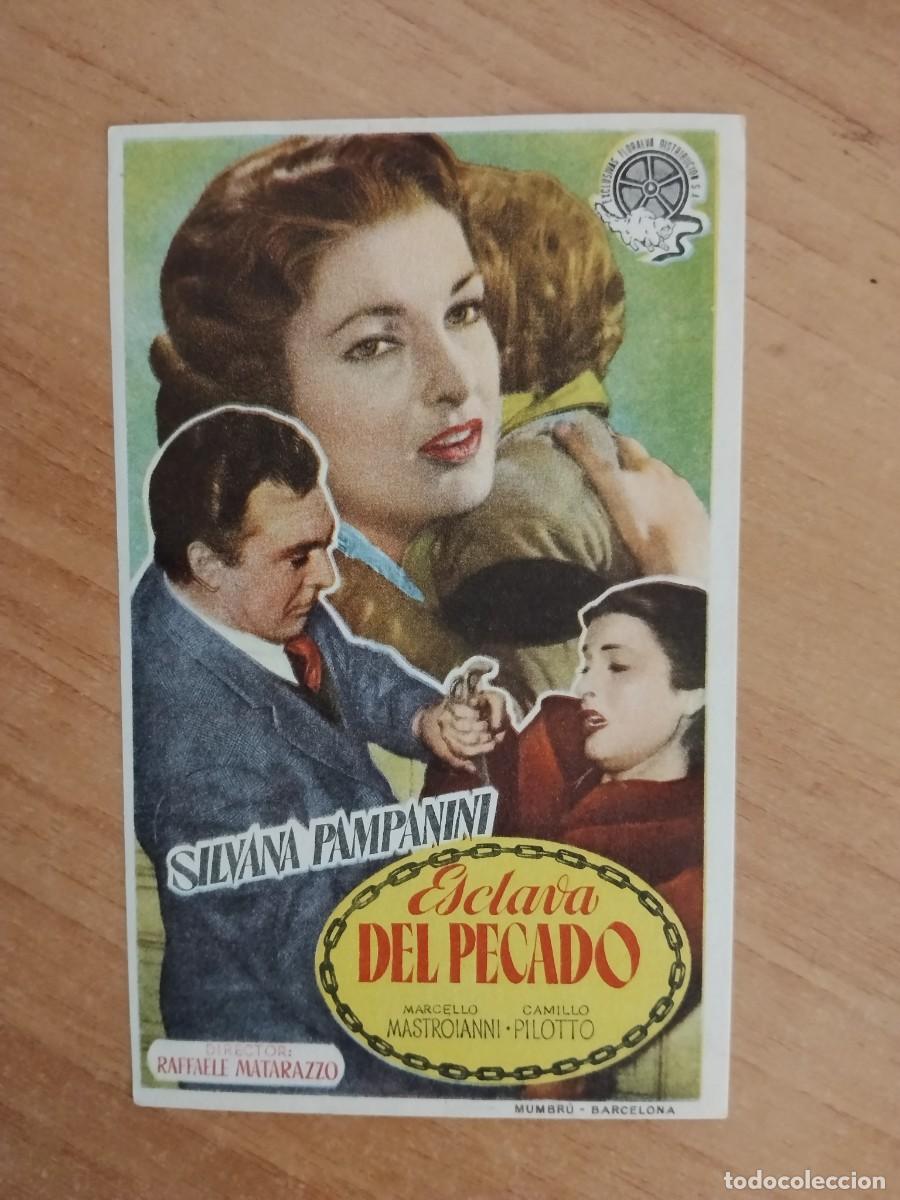  Flyers Publicitaires de films Anciens: TURQUE-PROGRAMA DE LA PELICULA --ESCLAVA DEL PECADO