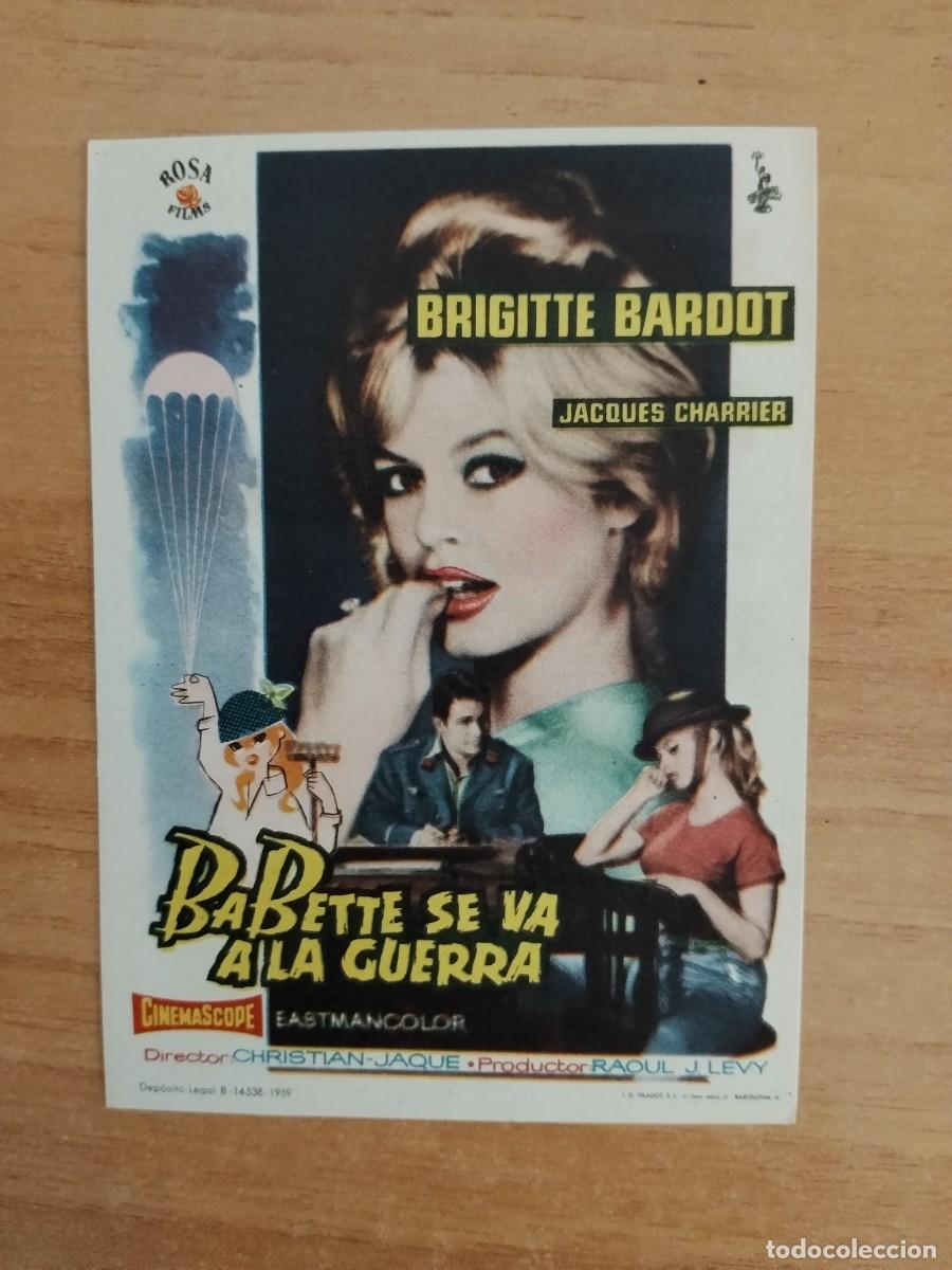 Cinema: TURQUE-PROGRAMA DE LA PELICULA --BABETTE SE LA A LA GUERRA ct