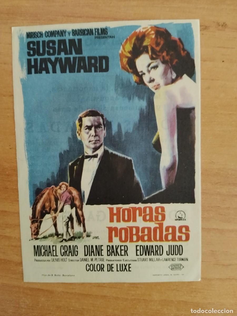 Cine: TURQUE-PROGRAMA DE LA PELICULA --HORAS ROBADAS