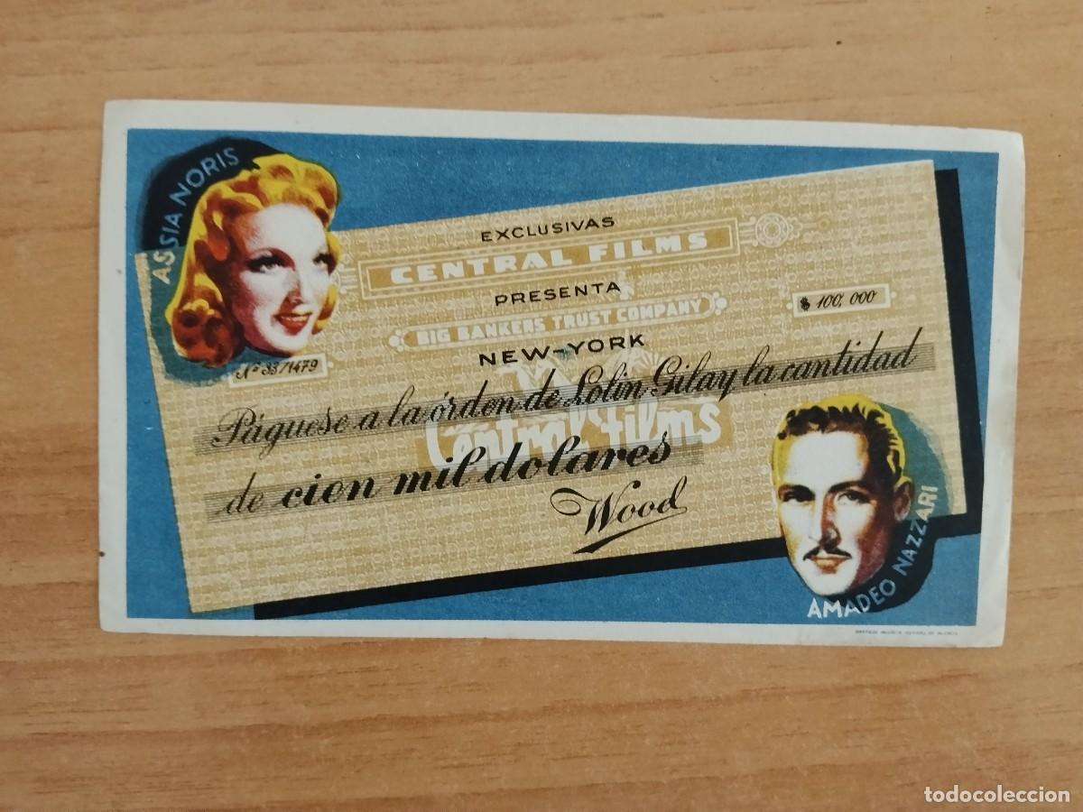 Cine: TURQUE-PROGRAMA DE LA PELICULA --CIEN MIL DOLARES