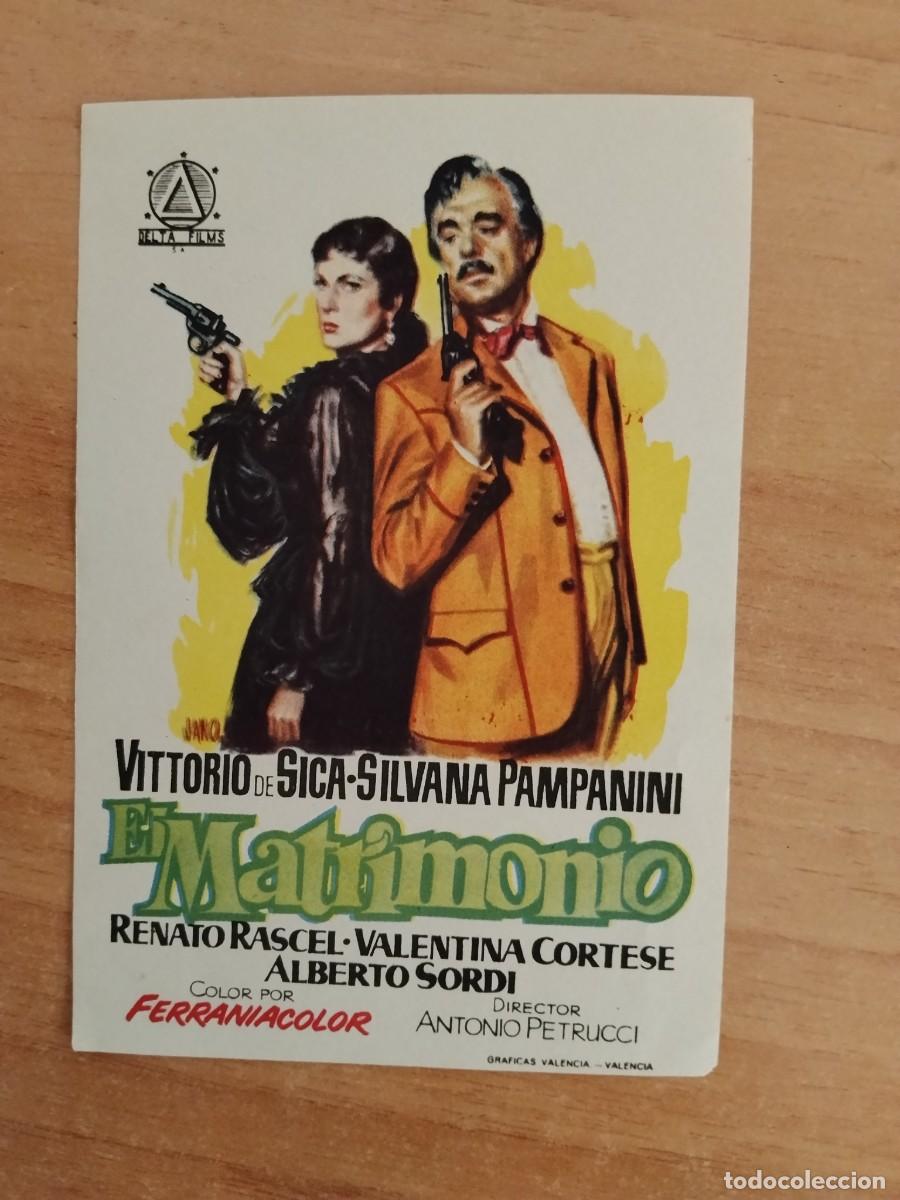 Cine: TURQUE-PROGRAMA DE LA PELICULA --EL MATRIMONIO