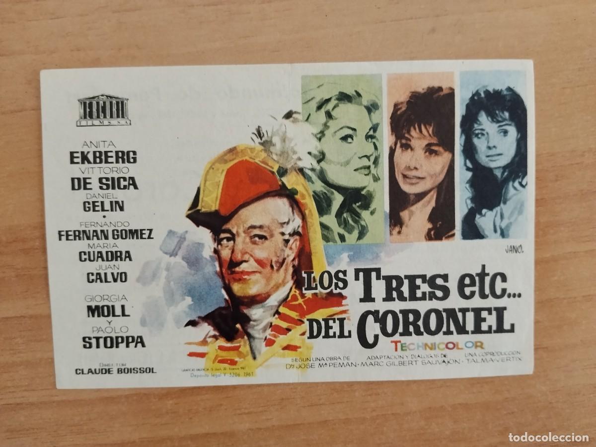 Cine: TURQUE-PROGRAMA DE LA PELICULA --LOS TRES ETC. DEL CORONEL ct