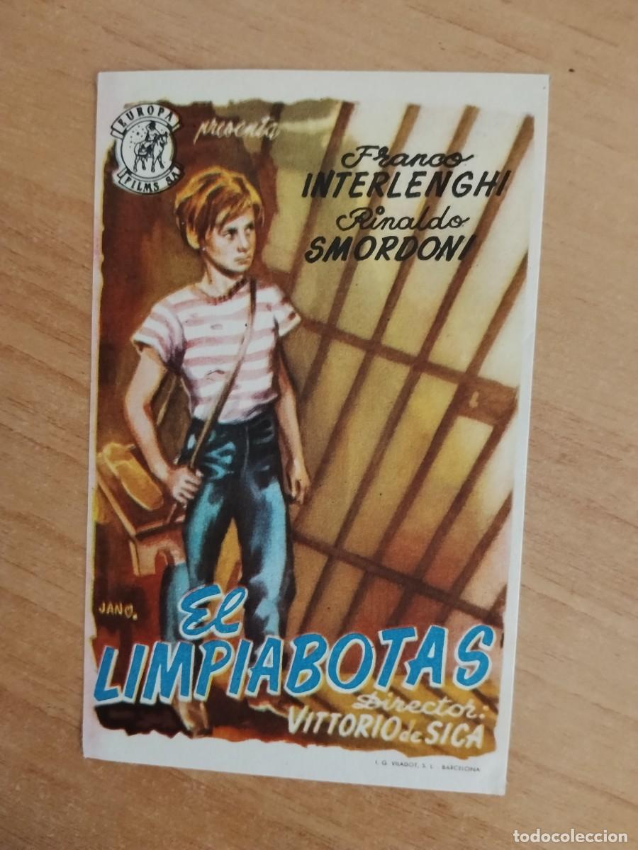 Cine: TURQUE-PROGRAMA DE LA PELICULA --EL LIMPIABOTAS