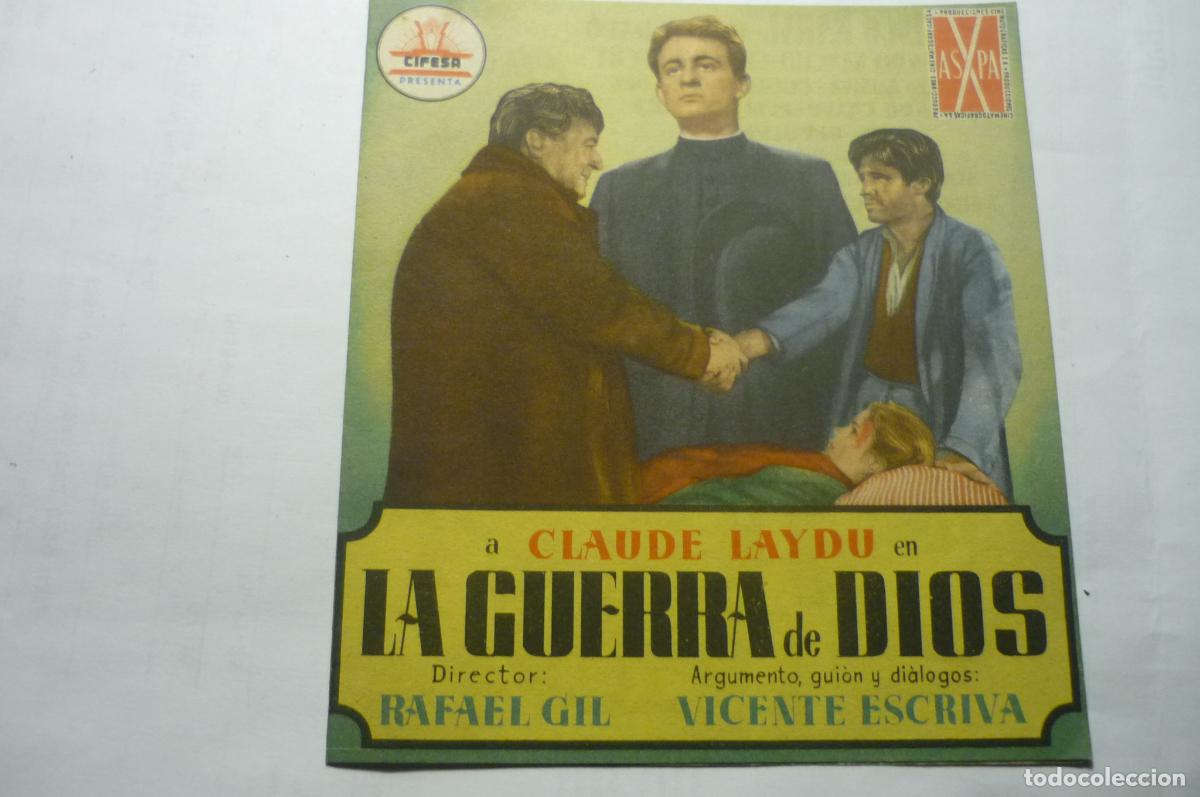 Cine: programa doble la guerra de dios.- cine sindicato.-pira