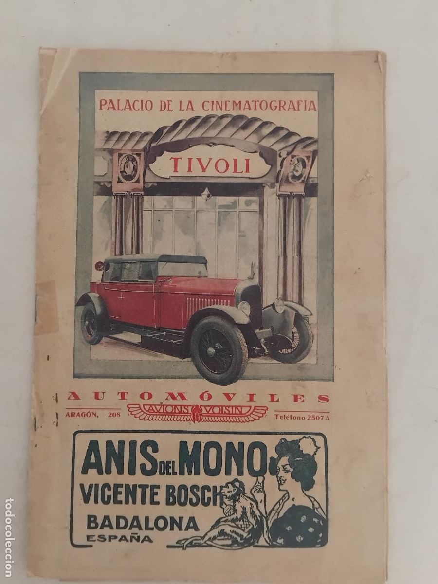 Cine: BEN-HUR RARISIMO PROGRAMA GUIA PALACIO DE LA CINEMATOGRAFIA TIVOLI. NUMEROSA PUBLICIDAD DE LA EPOCA.