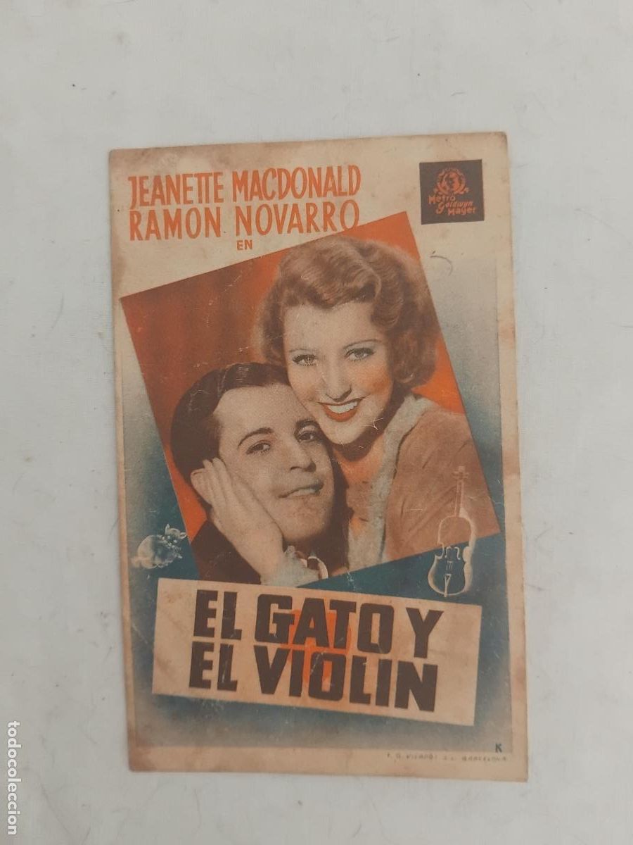 Cine: PROGRAMA DE CINE - EL GATO Y EL VIOL&Iacute;N - JEANETTE MACDONALD - RAM&Oacute;N NAVARRO